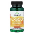 Swanson Vitamins C-500 Vitamin C With Rose Hips 100 Vegan Capsules