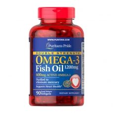 Puritans Pride Double Strength Omega-3 Fish Oil 1200 mg(600 mg Active Omega-3) 90 Soft