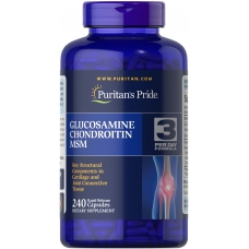 Puritan's Pride Glucosamine, Chondroitin & MSM-3 Per Day Formula 240 caps (80 днів прийому)