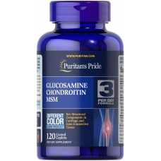 Puritan's Pride Glucosamine, Chondroitin & MSM-3 Per Day Formula 120 capl (40 днів прийому)