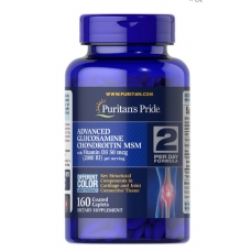 Puritan's Pride Advanced Glucosamine Chondroitin with Vitamin D3 160 Caplets (80 днів прийому)