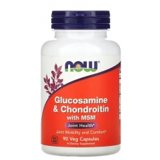 NOW Foods Glucosamine & Chondroitin with MSM 90 Capsules